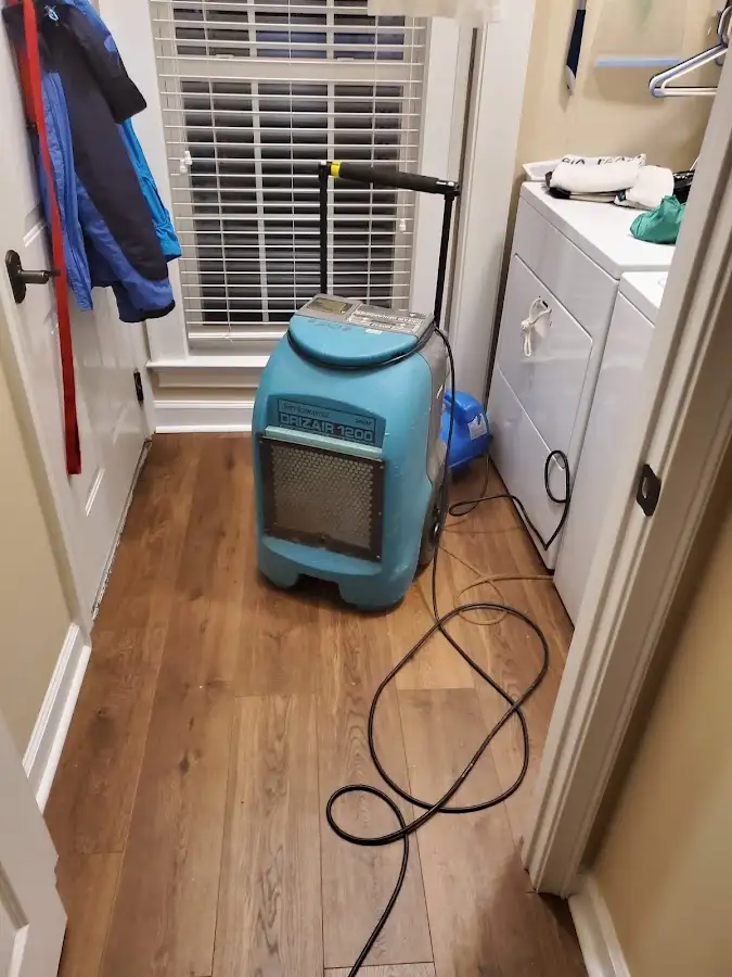 Commercial dehumidifier deployed for Flood Damage Cleanup in Kings Point